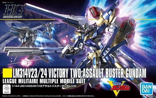 Bandai Gundam 1/144 HGUC #189 Victory Gundam LM314V23/24 Victory Two V2 Assault Buster Gundam Model Kit 6 Bandai Gundam 1/144 HGUC #189 Victory Gundam LM314V23/24 Victory Two V2 Assault Buster Gundam Model Kit - Image 6