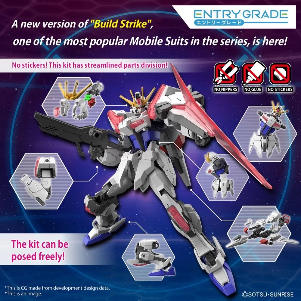 Bandai Gundam 1/144 HGBM #XX EG Build Strike Exceed Galaxy Model Kit 3 Bandai Gundam 1/144 HGBM #XX EG Build Strike Exceed Galaxy Model Kit - Image 3