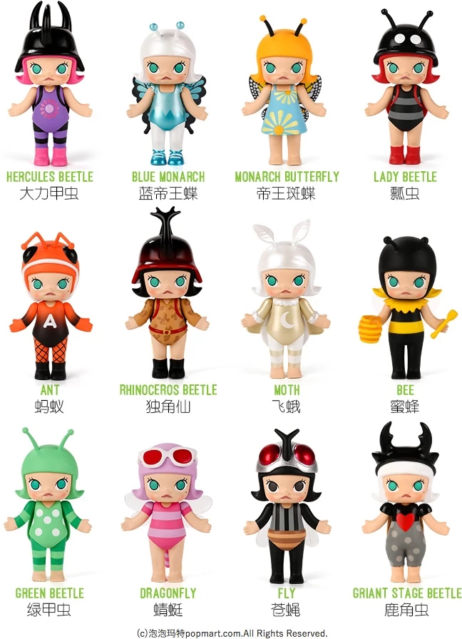 POPMART MOLLY BUGS SERIES 1Box 12pcs 1 POPMART MOLLY BUGS SERIES 1Box 12pcs