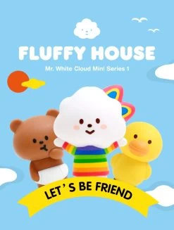 POPMART X FLUFFY HOUSE MR. WHITE CLOUD MINI SERIES 1 1Box 12pcs -Popmart por20035 11